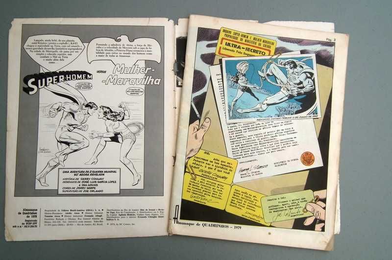 Álbum de BD "SUPER-HOMEM VERSUS MULHER-MARAVILHA" (1979). Envio grátis
