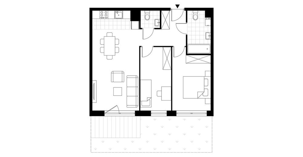 3-pokojowe mieszkanie 60m2 + taras Bez Prowizji