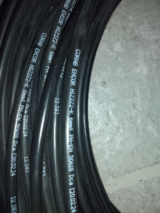 Przewód kabel solarny CORAB ENCOR H1Z2Z2-K 6MM²