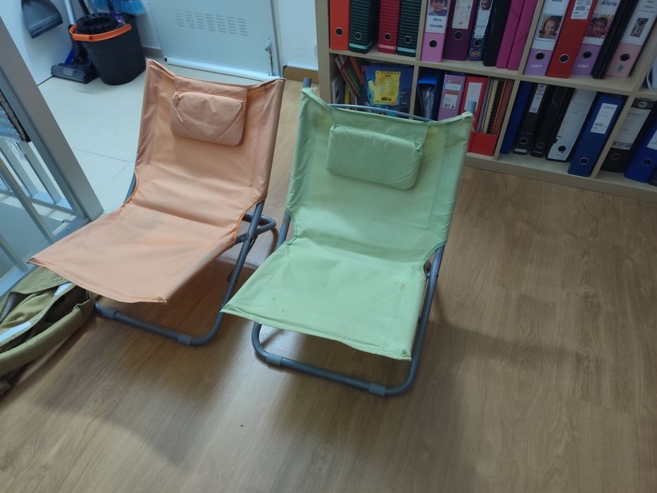 3 Cadeiras de praia c/ saco de transporte