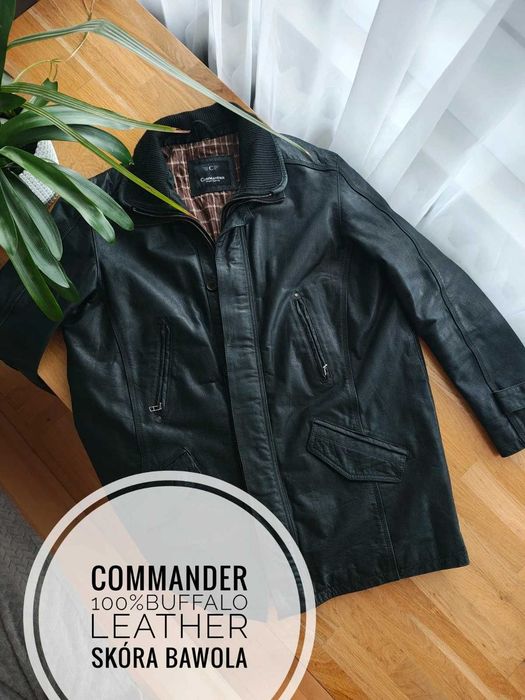Commander kurtka wiosenna skórzana 100% Buffalo Leather Skóra bawola