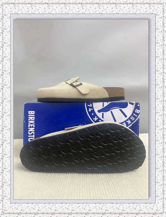 Chinelos Birkenstock Boston Bege - Tamanho 40