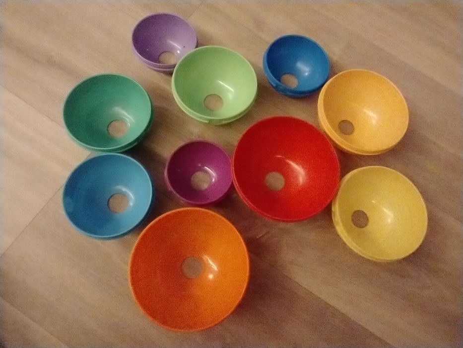 Fischer Price okrągłe kubeczki, wieża, kula