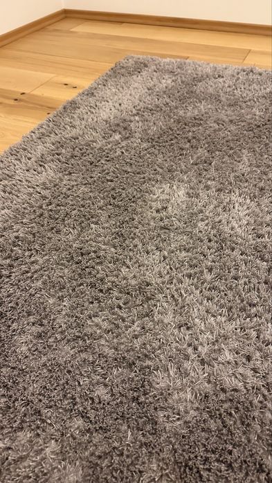Dywan z wysokim włosiem szary  145x200 Agata Meble