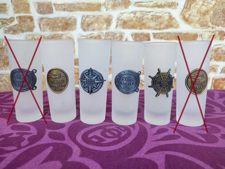Вінтажний набір стопок з круїзного лайнера HOLLAND AMERICAN LINE 70мл