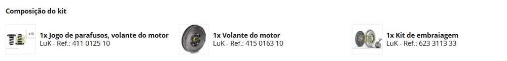 Kit de embraiagem e volante de motor para Opel Zafira 2.0 Dti