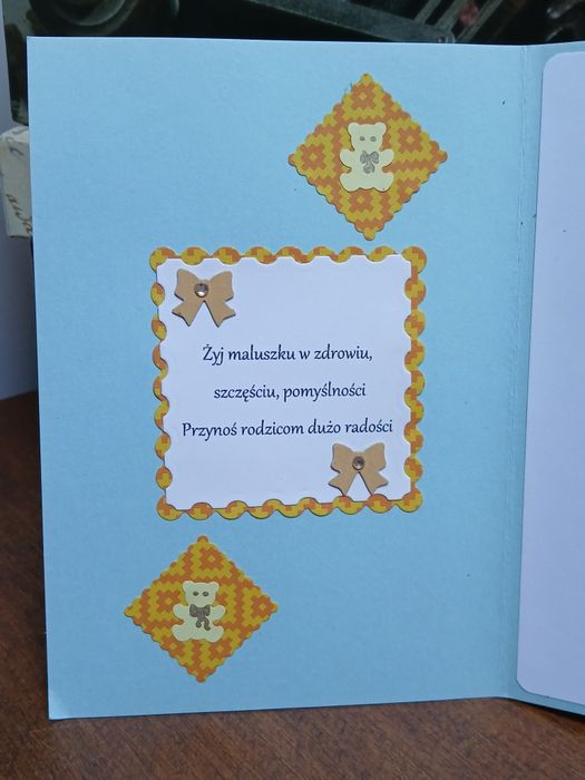 Kartka okolicznościowa z okazji narodzin dziecka