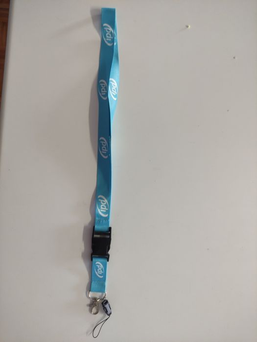 Lanyard azul (também conhecido como fita de pescoço ou cordão promocional) - novo
