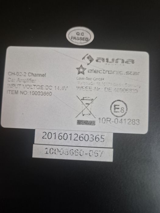 Wzmacniacz Samochodowy Auna AMP-Ch02