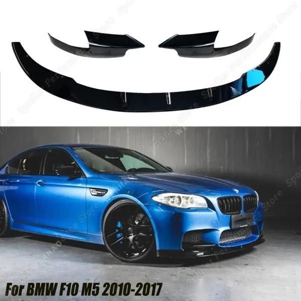 Губа БМВ Ф10 М5 губа на передний бампер BMW F10 M5 накладка на бампер юбка сплитер обвес элерон