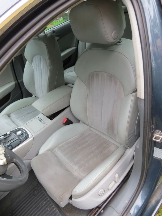 FOTELE SIEDZENIA ALCANTARA GRZANE KOMPLET EUROPA SEDAN AUDI A6 C7