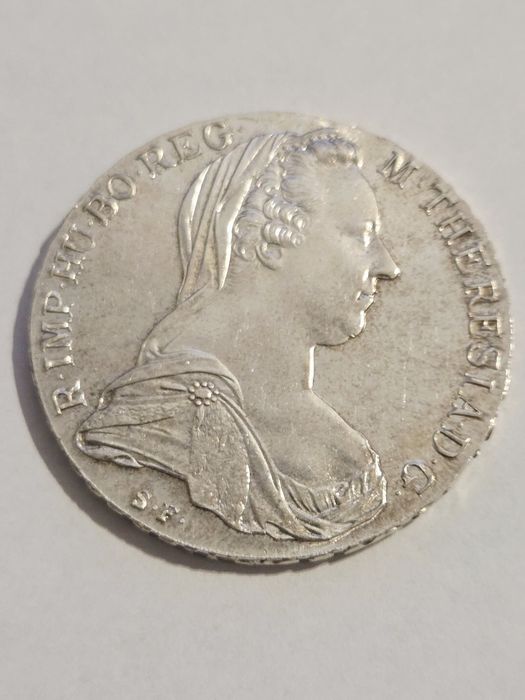 Srebrna moneta Talar 1780r. S.F. - Maria Teresa srebro 833