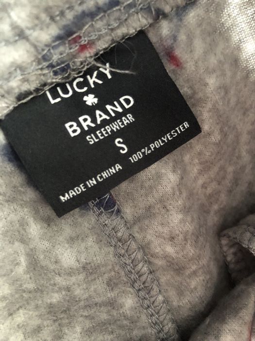 Miękkie Spodnie Piżamowe Lucky Brand – Polarowe, Rozmiar S