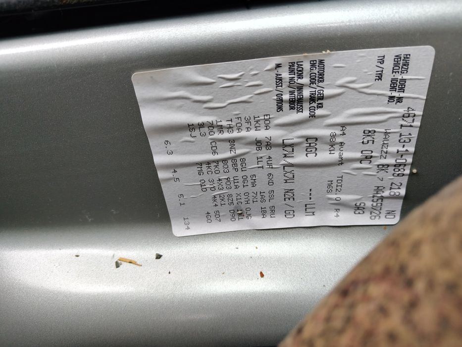 Audi A4 B8 , 2.0 TDI, 2010, LX7W, części