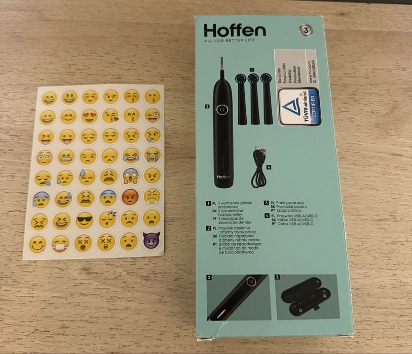 Szczoteczka  oscylacyjna  hoffen plus gratis naklejki emotki