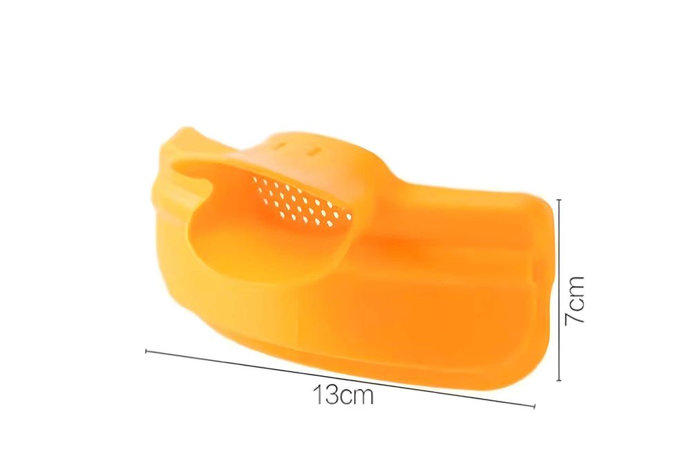 Дуршлаг накладка на посуду, для слива воды, силиконовый, жёлтый