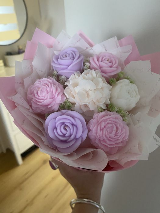 Bukiet z kwiatów z mydła