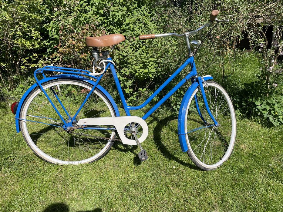 Rower retro odnowiony niebieski