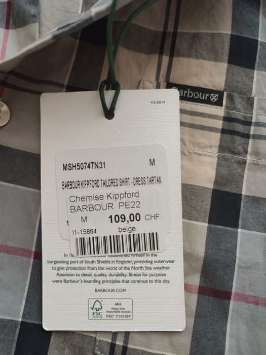 Чоловіча сорочка Barbour kippford tailored