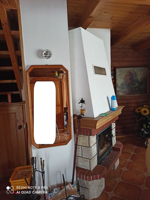 Dom nad jeziorem z bali drewniany z jacuzzi na pięknej działce