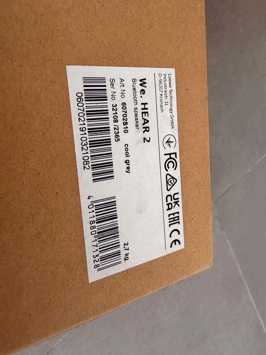 Nowy Głośnik przenośny Loewe We. HEAR 2 cool grey 2 x 15W