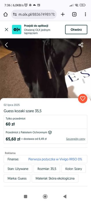 Kozaki beżowe Ryłko 35,5