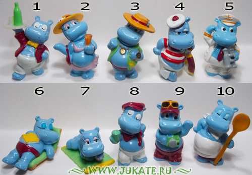 FERRERO Киндер сюрприз Серия Бегемоты на каникулах, 1995 г.