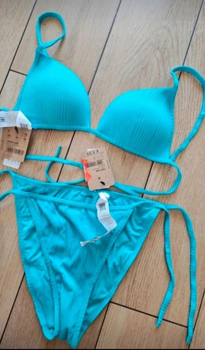 Turkusowy niebieski strój kąpielowy dwuczęściowy tezenis M 80B/ 75C