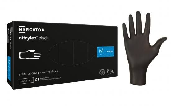 Нітрилові рукавички Nitrylex Black, нитриловые перчатки чёрные