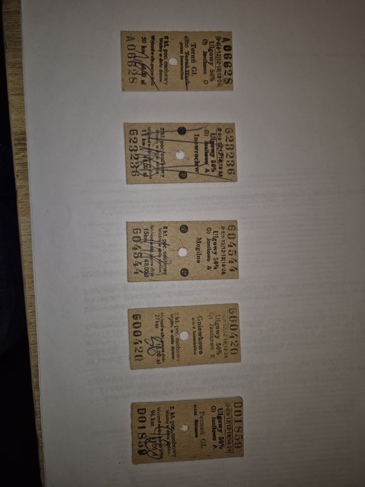 Bilety kartonikowe PKP