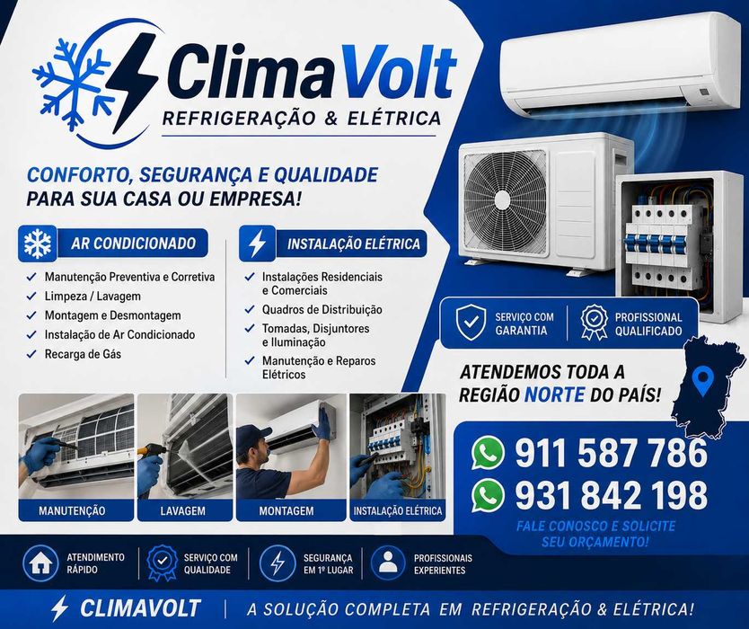 serviços de ar condicionado e elétrica