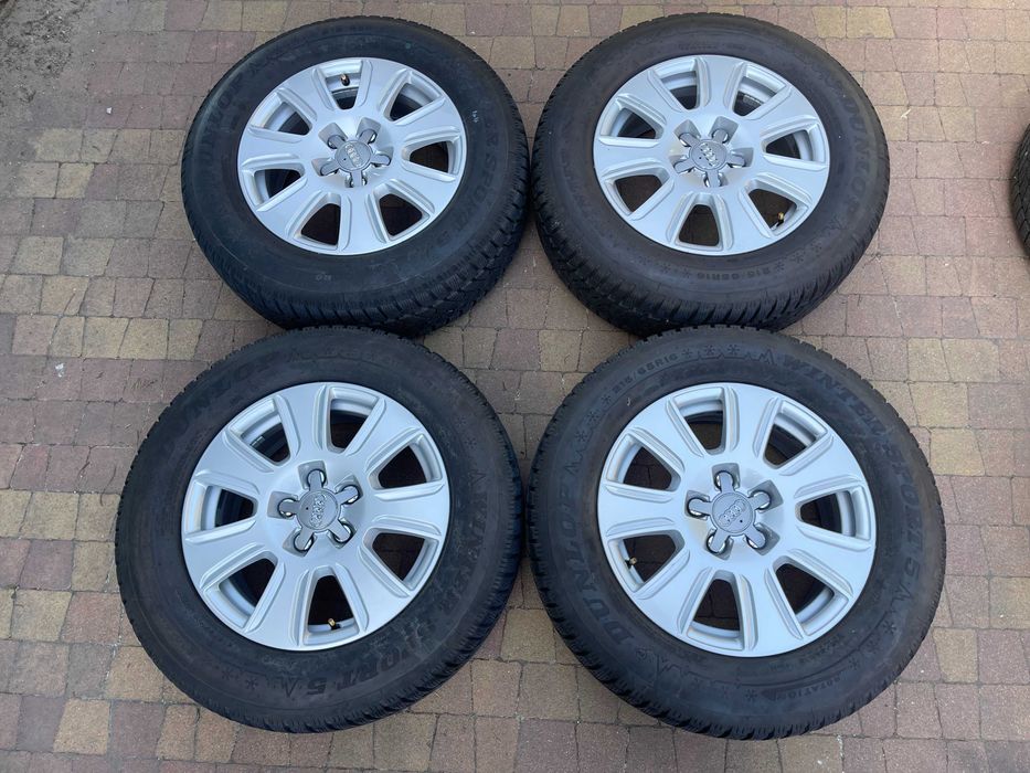 4138. Alufelgi 16" koła zimowe Audi Q3 oryginalne 5x112 ET33 215/65/16 Dunlop 8.8mm