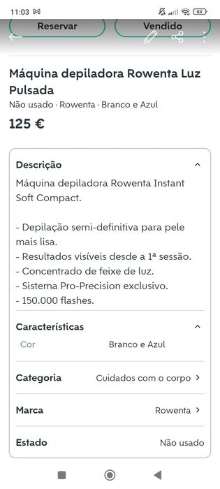 Depiladora a Luz pulsada da Rowenta