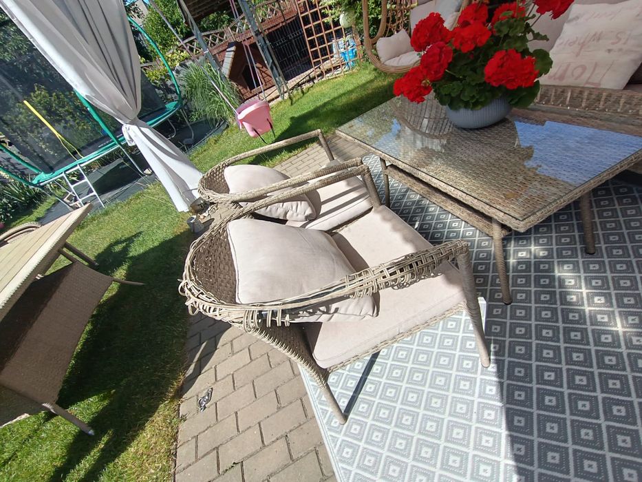 Meble ogrodowe stół+sofa+2 krzesła