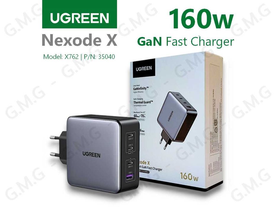Зарядні пристрої UGREEN Nexode X GaN Fast Charger 100W / 160W