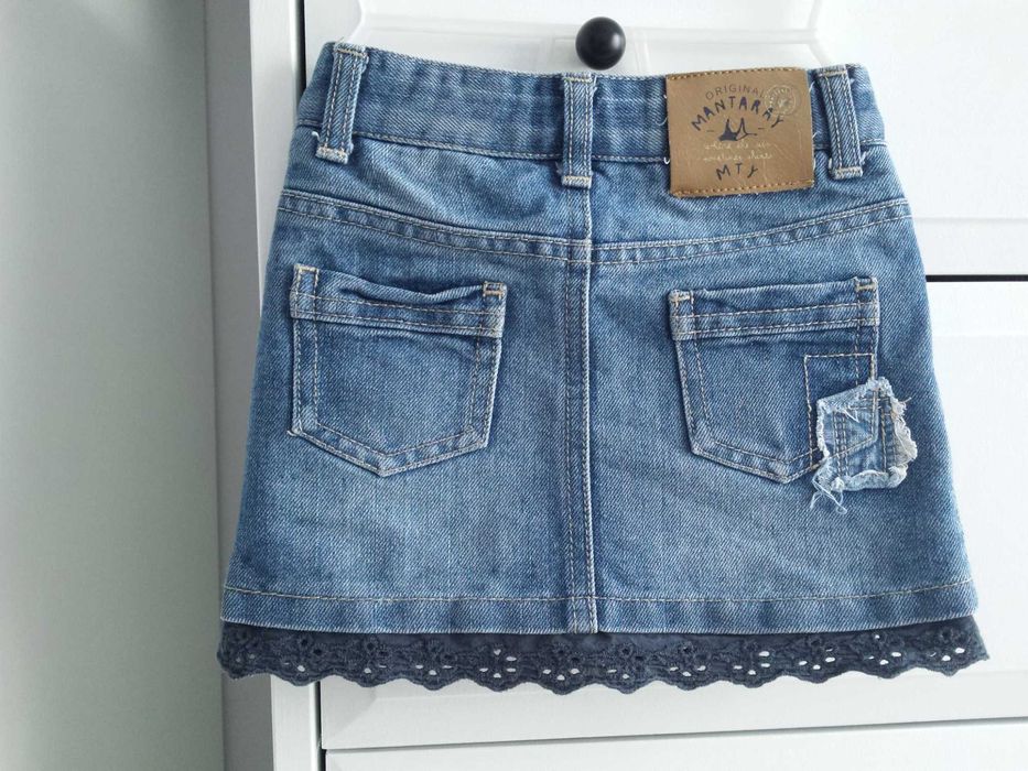 Mantaray spódniczka spódnica jeans jeansowa 18 24 mc 92 haft angielski