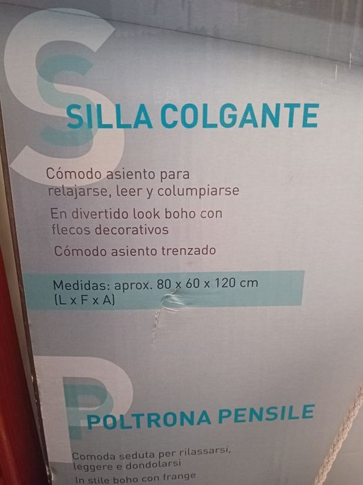 Baloiço de croché novo na caixa