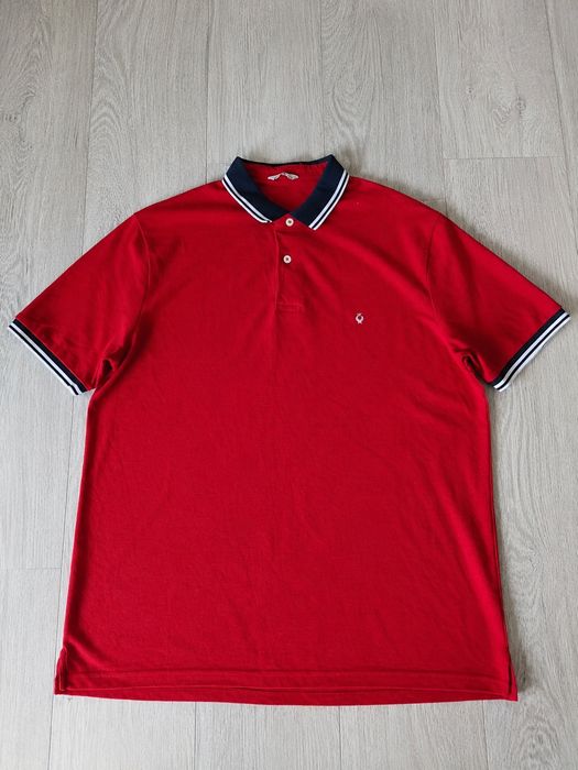 Czerwona koszulka polo C&A XL klasyczna elegancka