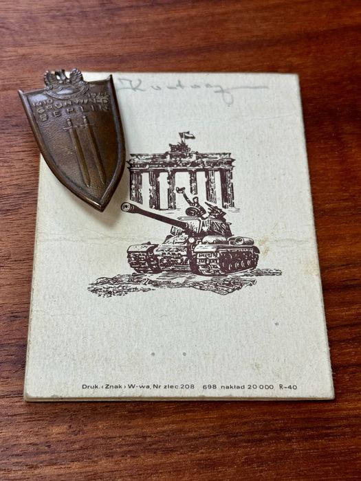 Odznaka Grunwald Berlin  + Legitymacja PRL