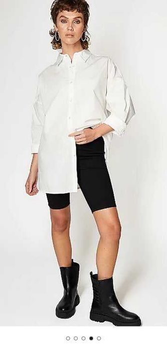 Белая длинная рубашка унисекс с Микки Маусом Disney, размер ХS