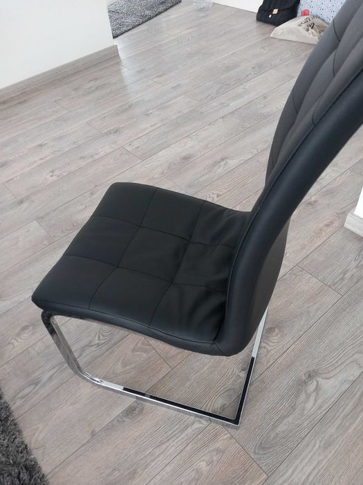 4 cadeiras sala jantar com pés inox 148€