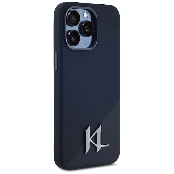 Etui Karl Lagerfeld Silicone Shadow Metal Initial MagSafe do iPhone 15