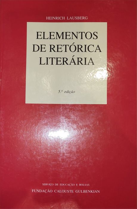 Livro Elementos de Retórica Literária, autoria de Heinrich Lausberg