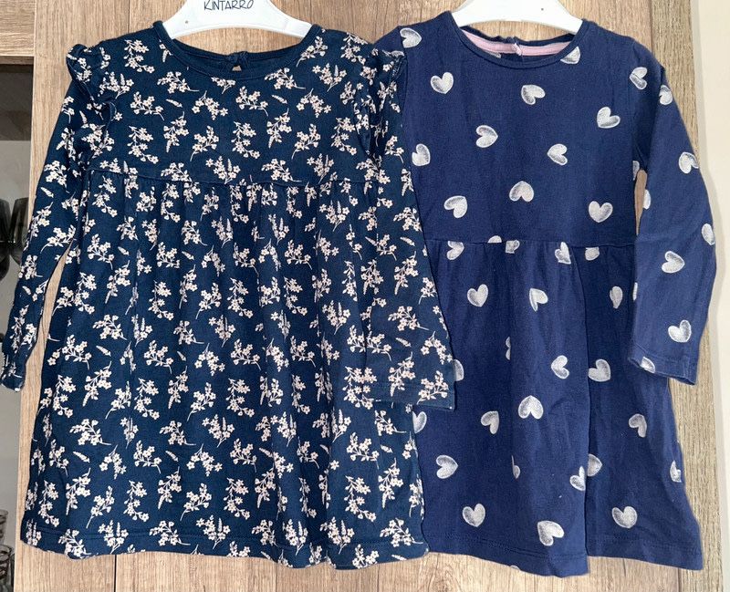 2 bawełniane sukienki dziewczęce Mothercare i F&F