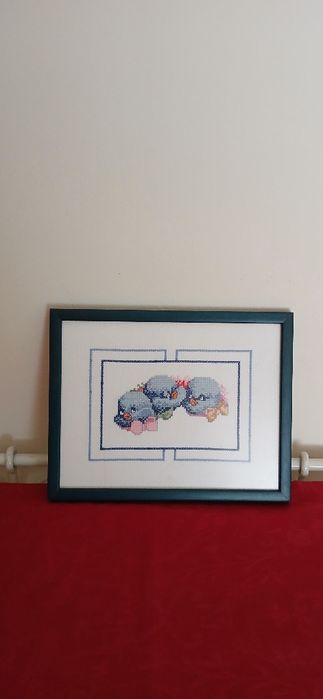 Quadro bordado a ponto cruz