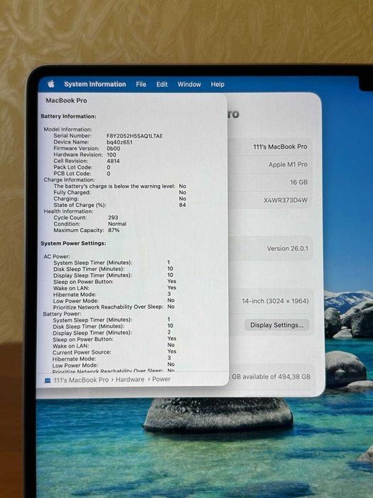 MacBook Pro 14 2021 16 512 m1 pro