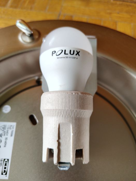 Plafon 2szt komplet,kinkiet, lampa ścienna stal szczotkowana IKEA