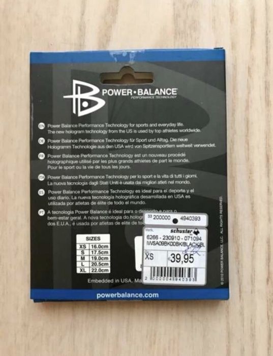 Power Balance р.XS браслет энергетический Оригинал