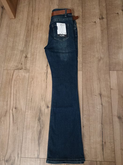 r.M/38 M.SARA damskie dżinsy Flare-dzwony