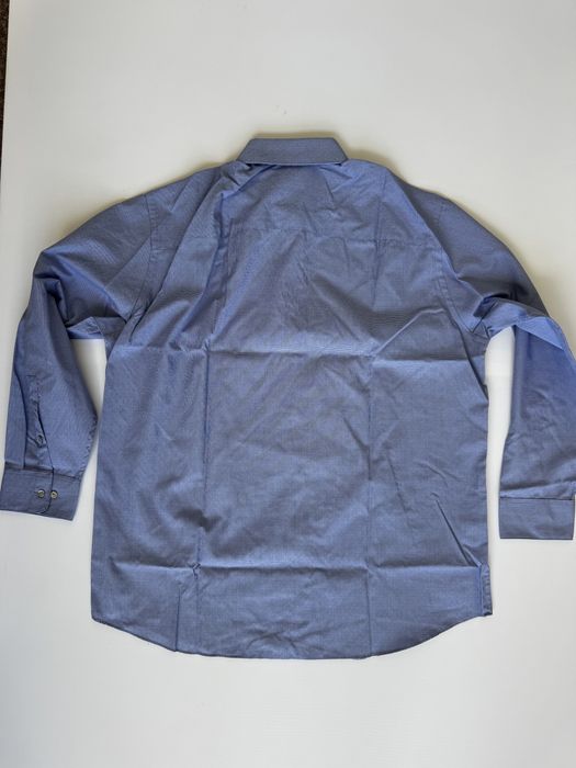 Calvin Klein Koszula Męska z długim rękawem - Niebieska XXL - Prążek